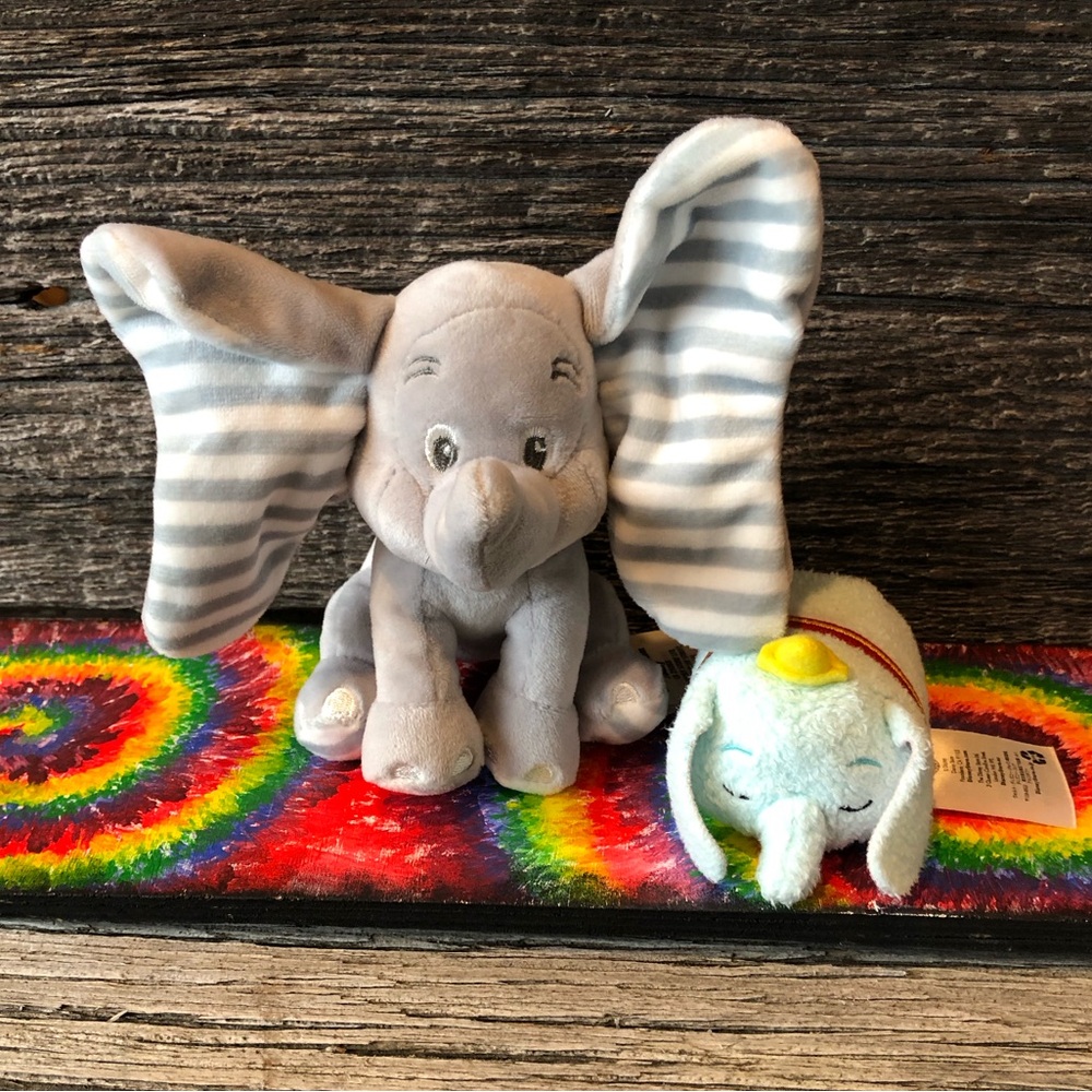 Disney Dumbo duo Pair of plush stuffed toys Tsum Tsum baby toy Nursery decor 🩶
